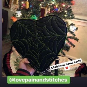 Love Pain & Stitches Heart BackPack - Green